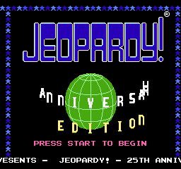 Jeopardy! 25th Anniversary Edition Title Screen
